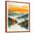 Cadre flottant brun, bois massif