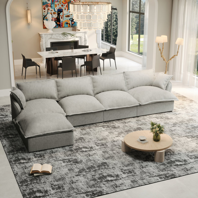 Canapé rembourré, canapé modulaire Cloud Canapé Cloud, 5, Gris