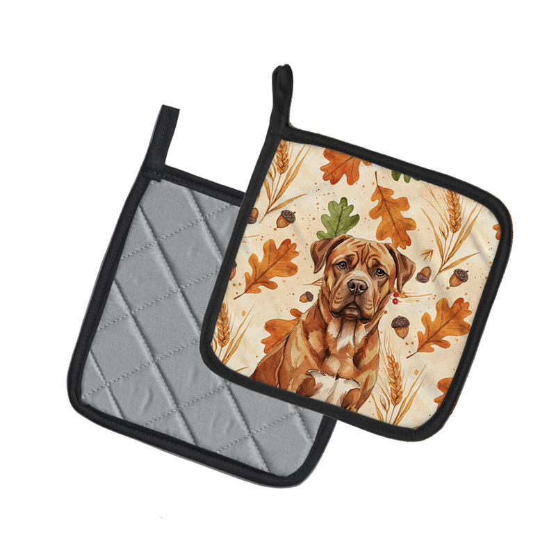 Paire de poignées en acajou Dogue de Bordeaux Heirloom