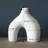 Minimalist Nordic style ceramic hollow decorative vase-502299757