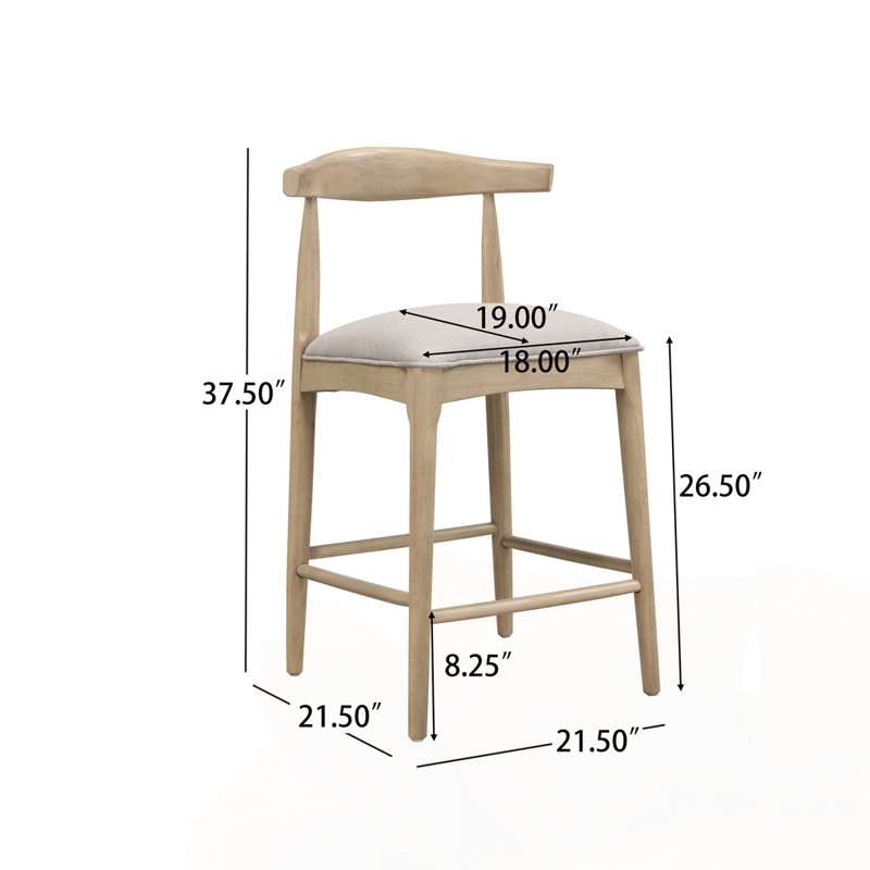 Ensemble de tabouret de comptoir moderne, Tabouret de comptoir (siège d'une hauteur de 26,5, Brun