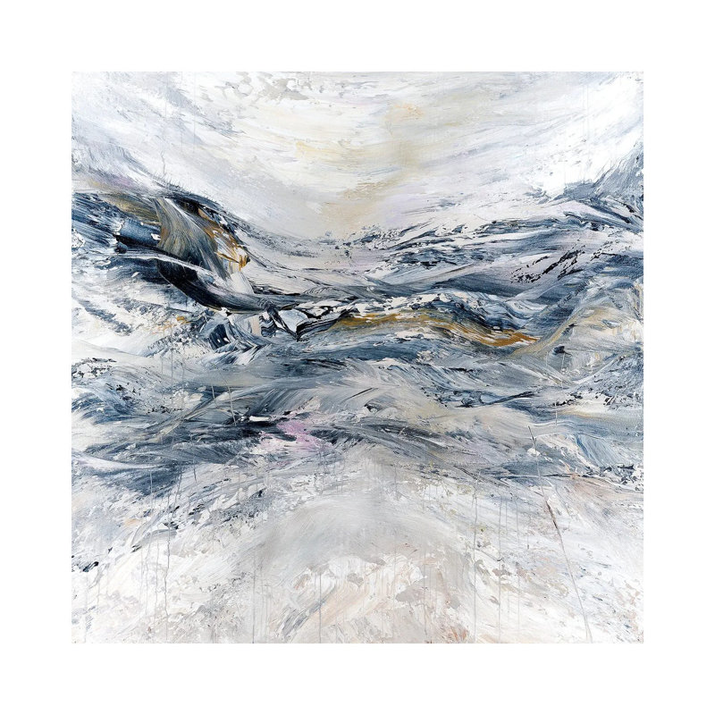 Ice Blue Mountain by Radek Smach - Wrapped Canvas Gallery-Wrapped Canvas Giclée, 30.48cm H x 30.48cm W x 1.91cm D