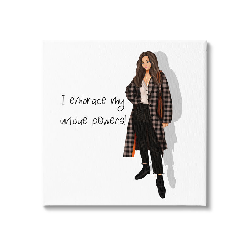 " Unique Powers Female Phrase " by Saba Rauf, 17" H x 17" W x 1.5" D