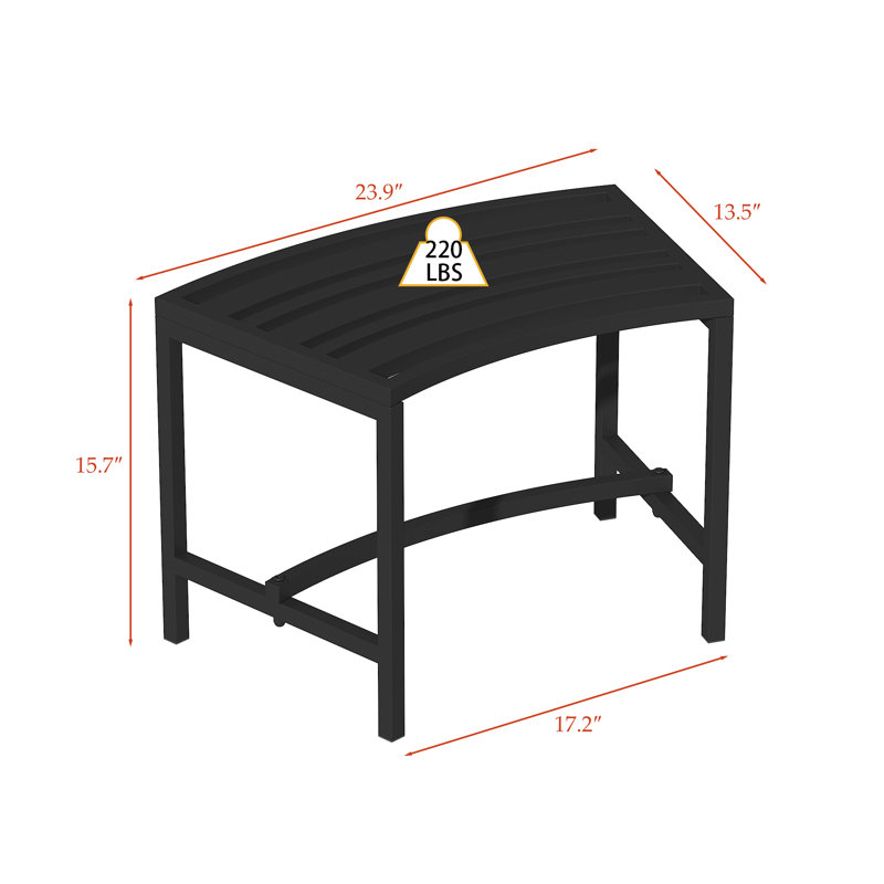 Modern Black Metal Corner Stand Plant Stand - Set Of 4