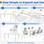 Ensemble de salle à manger de jardin Calliana avec table de salle à manger extensible et chaises empilables entièrement assemblées-91592063-100710285