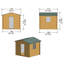 Danbury Log Cabin Garden Shed-121843500