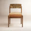 Chaise de salle à manger rembourrée en cuir véritable Nonie-1181538111