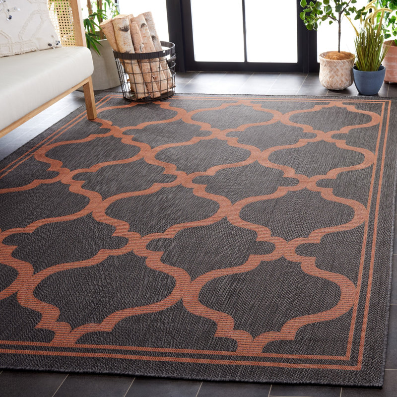 Bermuda Performance Machine Washable Geometric Indoor/Outdoor Area Rug, Square 6'6"