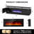 90" TV Stand With 50" Electric Fireplace For TVs Up To 100", Large Media Console with LED Light Strip-1846957113