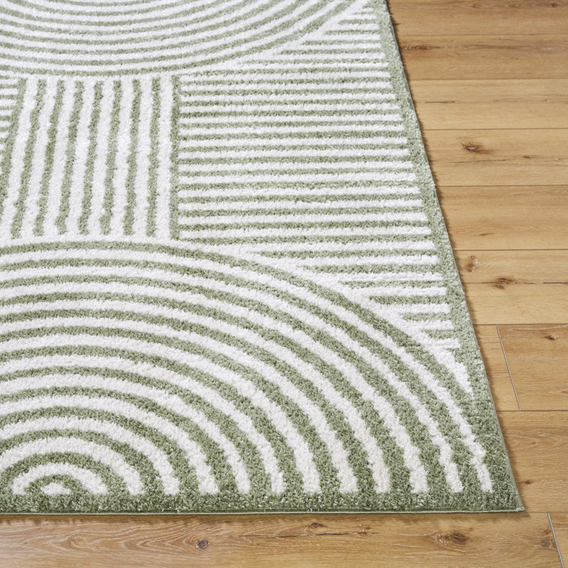 Zuhur Washable Indoor Rug, Rectangle 2' x 2'11", Green