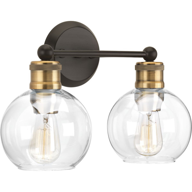 Hansford 2 - Light Dimmable Vanity Light, Antique Bronze/Black