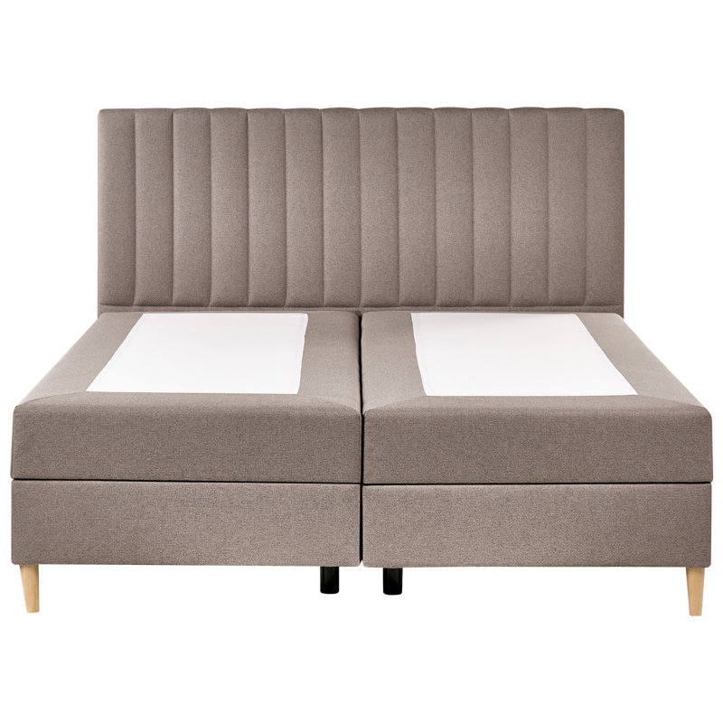 Upholstered Divan Bed, Super King (6'), Taupe