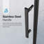 Porte de douche coulissante simple sans cadre l 46-48 "x H 76", verre trempé 5/16 ", noir mat
