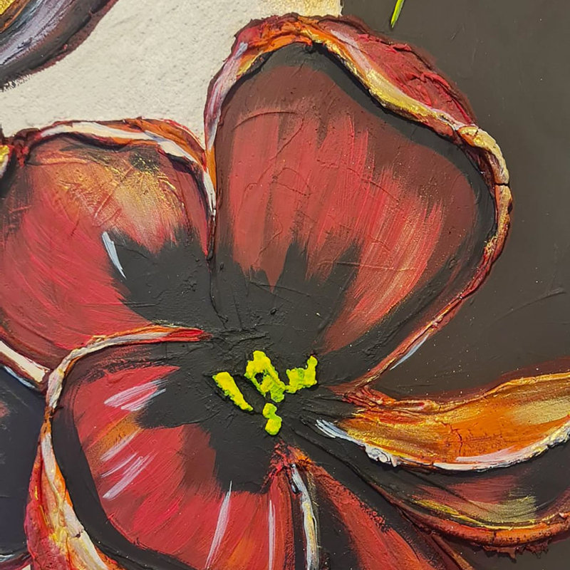 Peinture à l'huile décorative, H 39,37 po x l 39,37 po x P 1 po