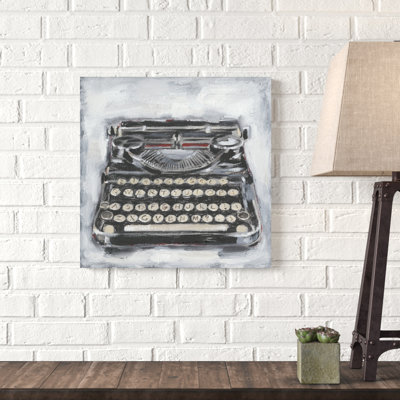 «Vintage Typewriter I», peinture sur toile
