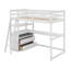 Lit mezzanine simple avec bureau et tablettes-213100092