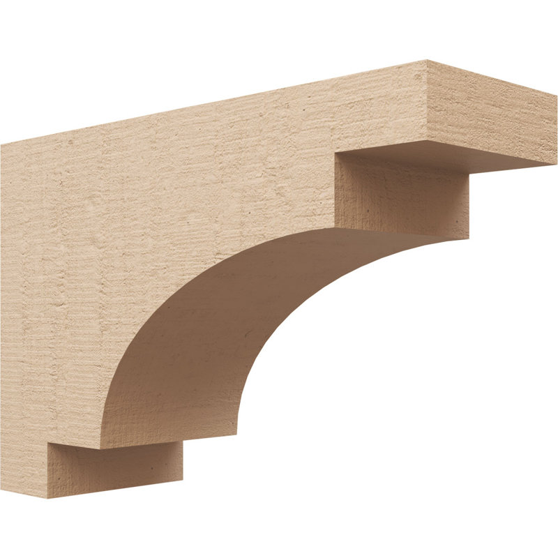 Bois de cèdre méditerranéen, grain de bois TimberThane Corbel, brun clair apprêté, H 14 po x l 7 po x P 21 po