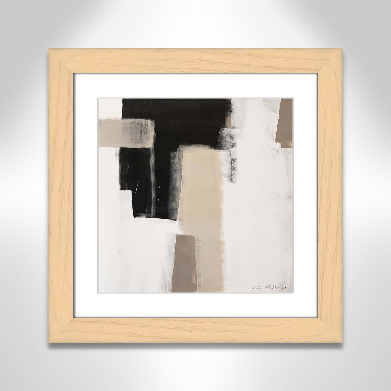 Earth Scapes I Print, 18.5" H x 18.5" W x 1.25" D, Natural Cube Framed