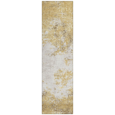 Aera Gold Washable Indoor-Outdoor Rug - 