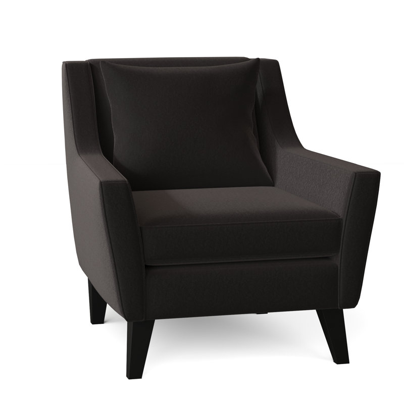 Fauteuil l 33 po Gros, Velours Bella Asphalte Performance