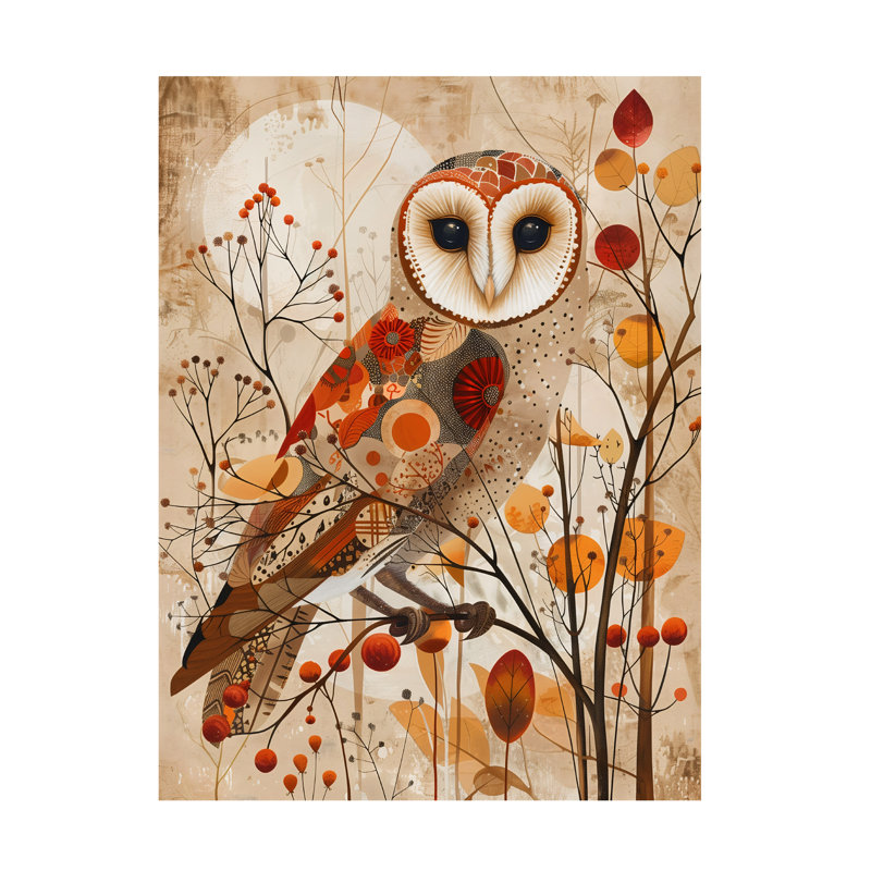 Art sur toile Ray Heere Autumn Owl 2, H 47 po x l 35 po