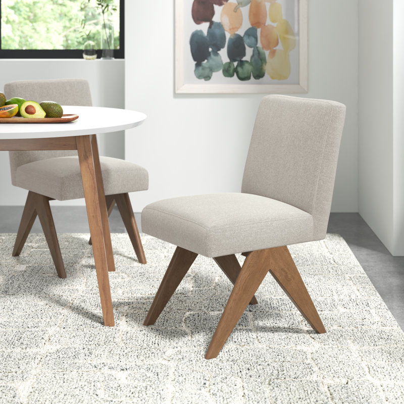 Chaise de salle à manger Brittnie, Beige