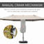 Parasol d'extérieur rectangulaire en acier de 15 pi avec base, protection solaire et manivelle pour terrasse-454602005