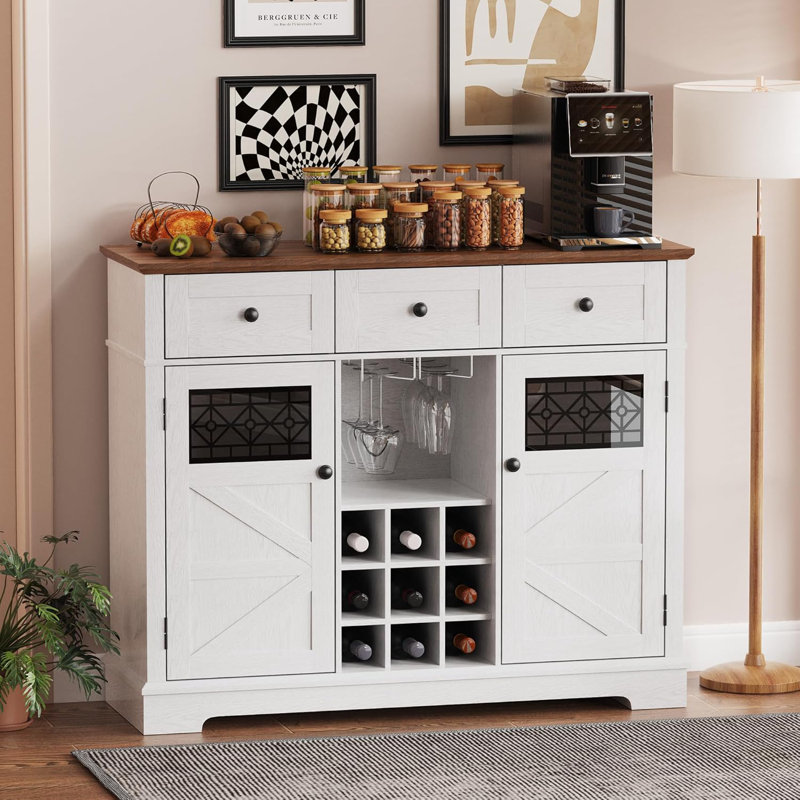 Buffet 47 po avec rangement 3 tiroirs
