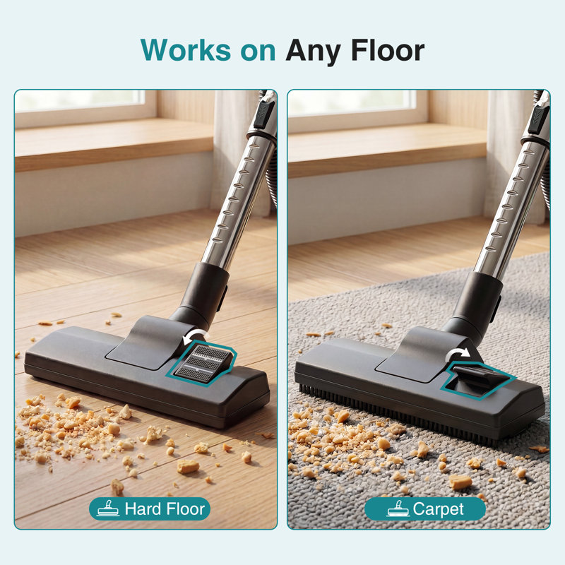 Aspirateur de plancher à cordon léger, Gray+Blue