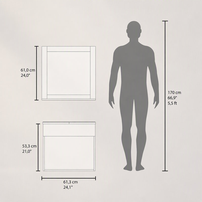 Ensemble de meuble-lavabo flottant blanc 2 portes avec lavabo et miroir