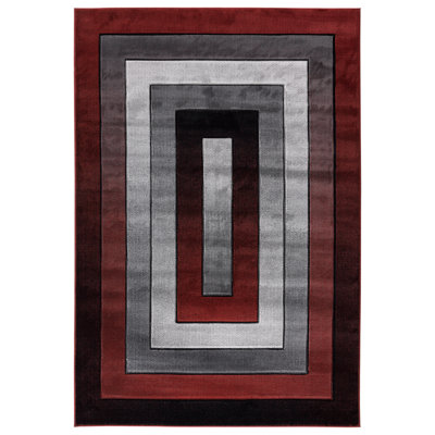 Tapis gris / rouge Antwonne