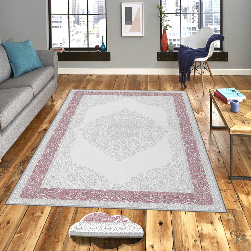 Luxurious 3D Printed Woven Carpet, 55.1 x 86.6 inches | 100% Polyester, Antibacterial, Machine Washable | Non-Slip PVC Felt Dot Underside, 0.3 in Pile Height | Perfect for Living Room, Bedroom & Home Decor