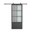Porte de grange en verre et en métal avec quincaillerie d'installation-57932441-87327099