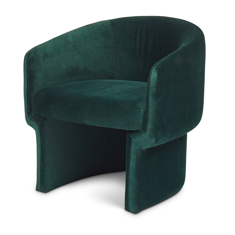 Jessie Accent Chair, Dark Green  Velvet