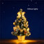 Mini sapin de Noël, arbre de Noël artificiel de table de 16 pouces, base, boules de Noël et nœuds de pin, sapin de Noël, décorations de Noël pour la maison / bureau