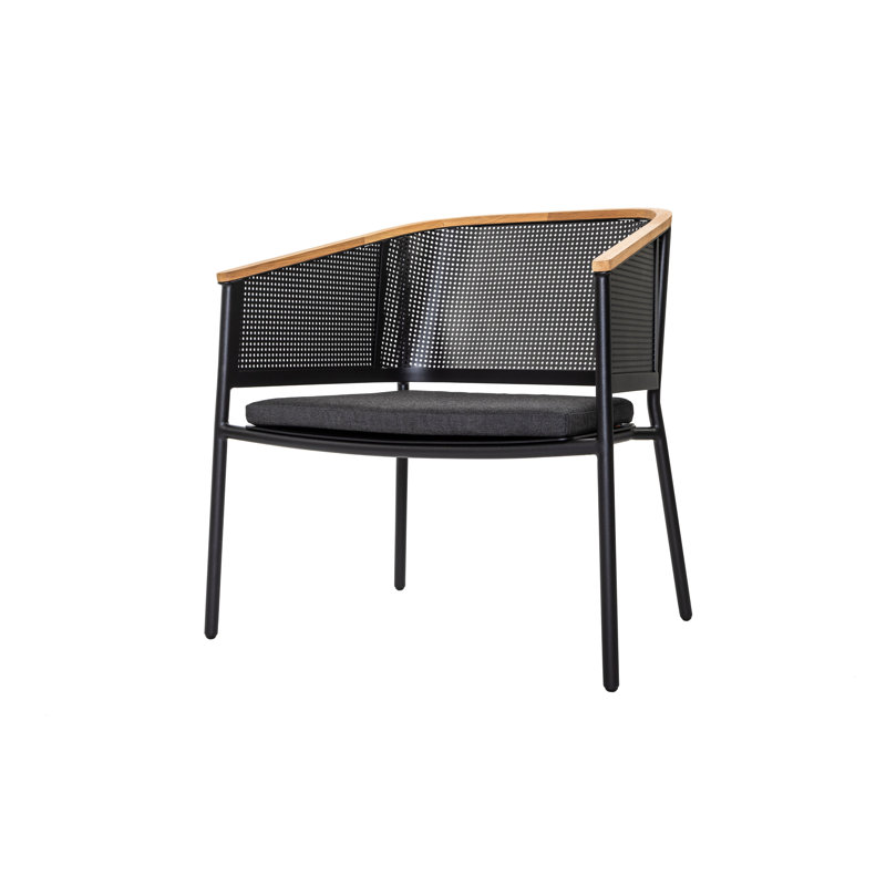 Riad Lounge Patio Teak with Cushions, Anthracite, Sooty
