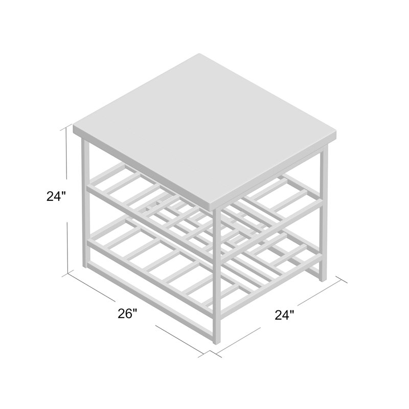 Table de bout avec rangement Mund Stone