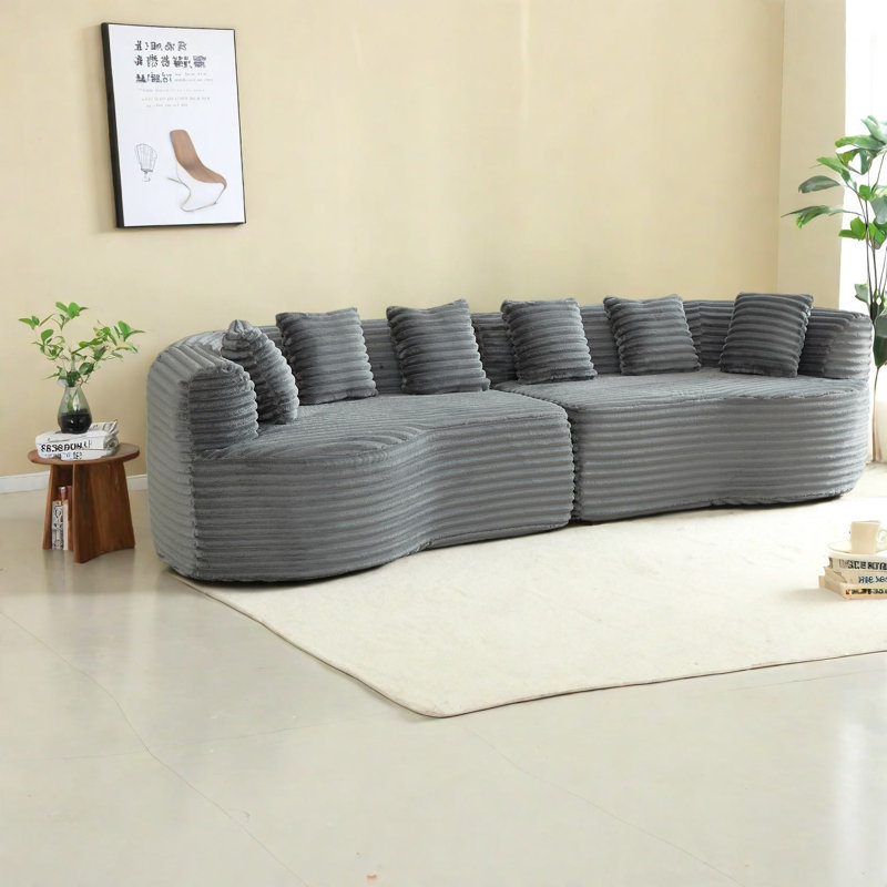 Canapé modulaire en velours côtelé 111,5 pouces Compression Cloud