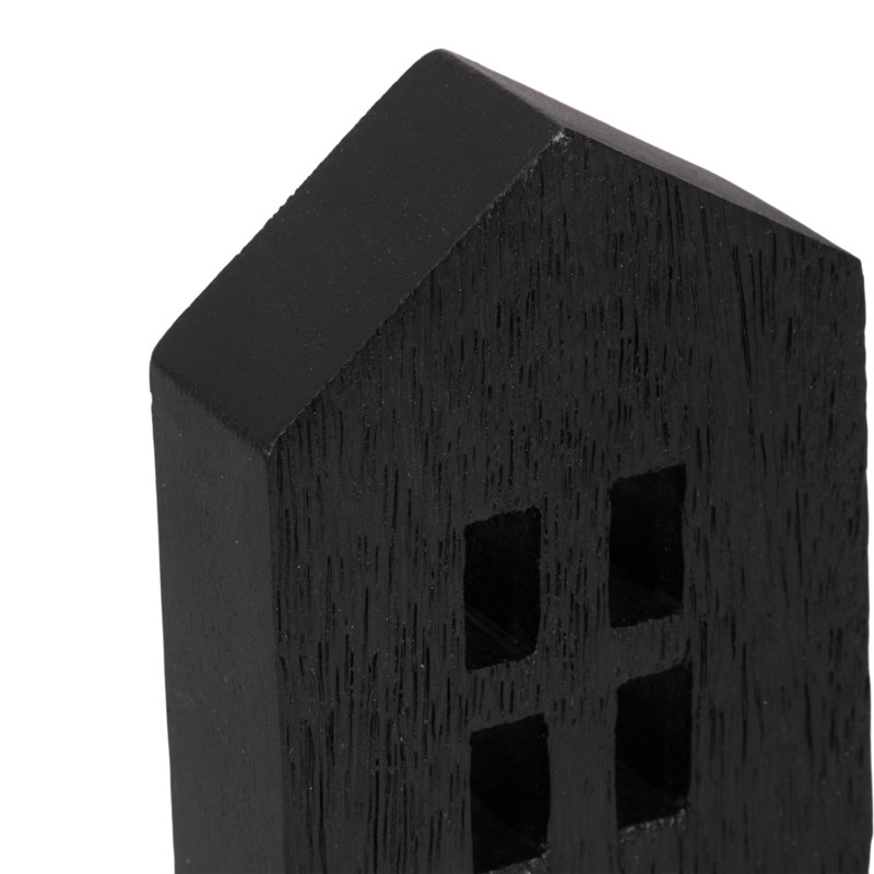 House Sculpture for Home Decor – Modern Decorative Objects and Figurines for Shelf Styling or Kitchen Decor – Tabletop Accent for Indoor Statues and Decorations – Black