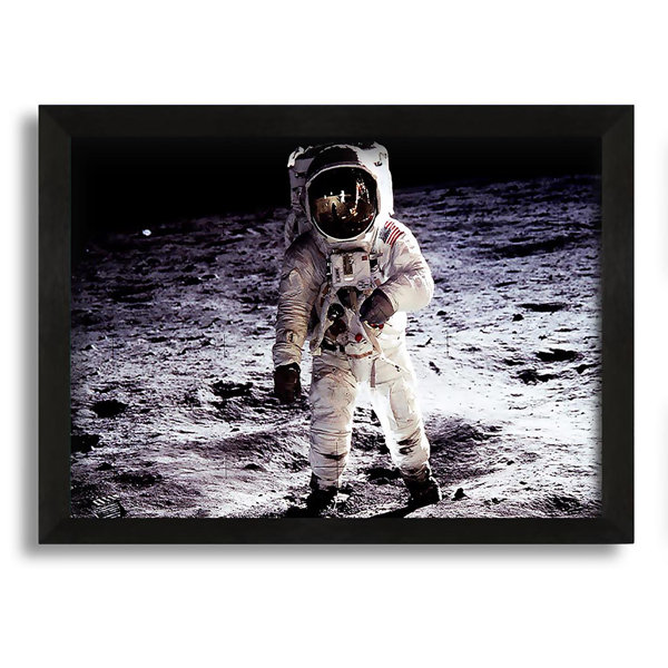 Latitude Run Spaceman On The Moon - Single Picture Frame Print on ...