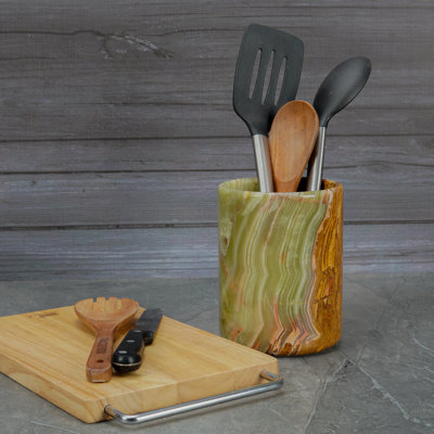 Marble Round Utensil Crock