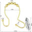 Paquet de 12 crochets de rideau de douche en cristal - Anneaux de rideau de douche double en acier inoxydable doré, crochets de douche décoratifs en métal pour rideau et doublure, accessoires de quincaillerie de salle de bain antirouille