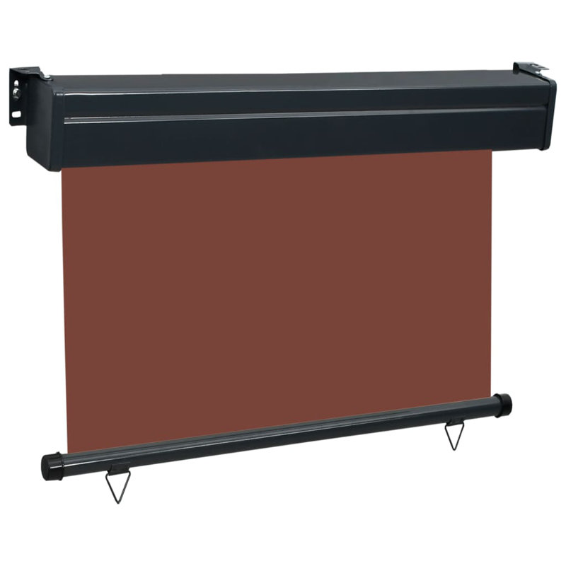 Ergin Balcony Side Awning, 250cm H x 85cm W, Brown