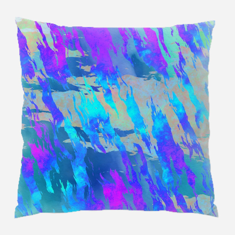 Outdoor Reversible Throw Pillow, Indoor, Microsuede
