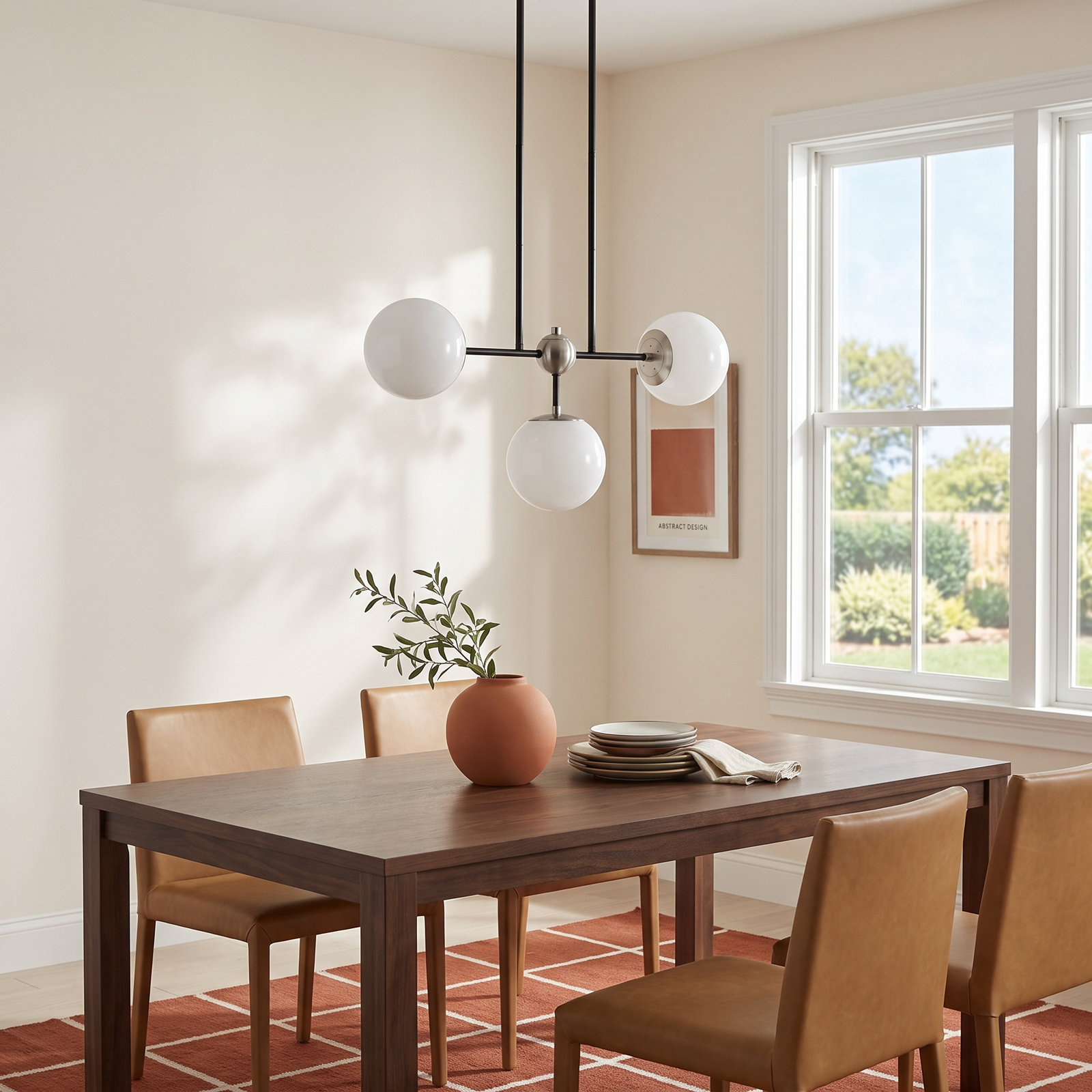 Jontia 3 Light Glass Dimmable Pendant