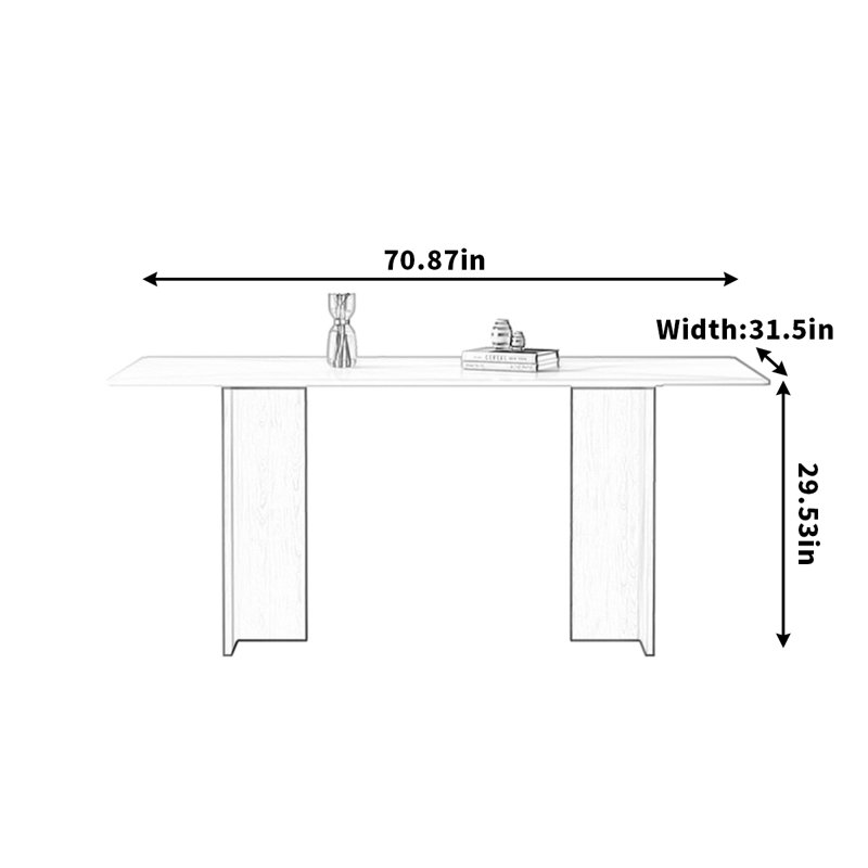 Laskett, H 29,53 po x L 70,87 po x l 31,5 po