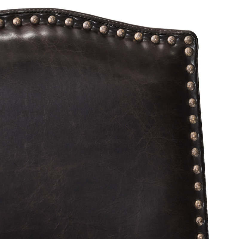 Paire en cuir reconstitué de 2 po avec finition noyer Pu H 43,73 po x l 18,03 po x P 21,73 po