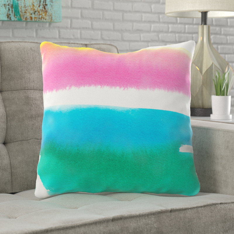 Coussin watercolour Hiawassee, Microsuède, Intérieur