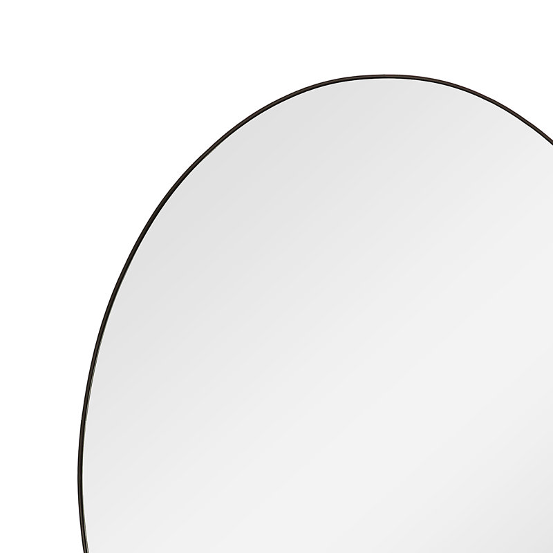 Rim Accent Mirror, Black, 30" x 30"