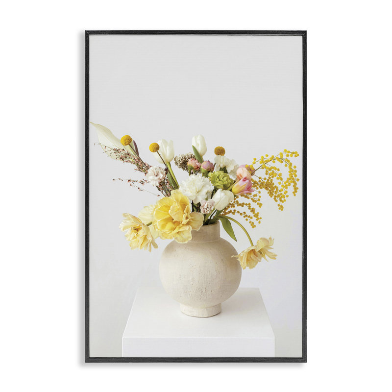 Vase simple, estampe numérique par Incado bg-204, Giclée encadrée noir minuit, H 30 po x l 20 po
